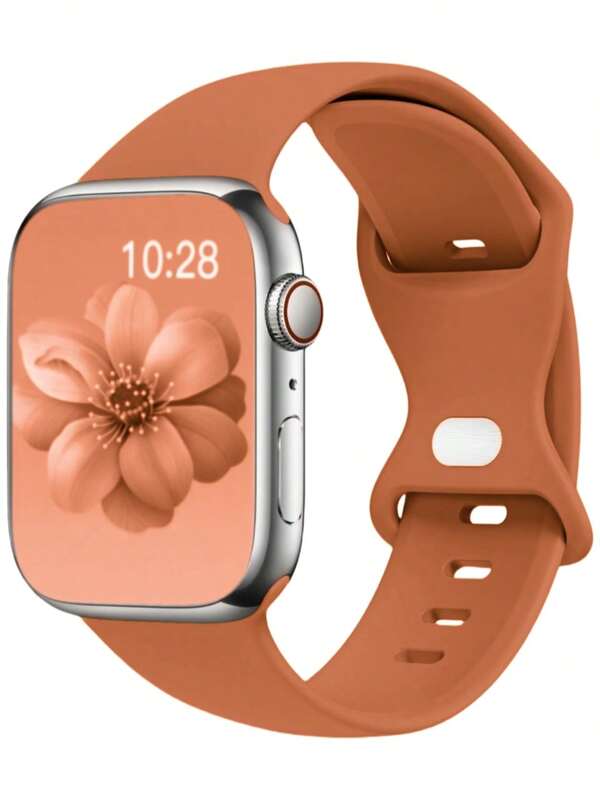 Kids Solid Color Compatible With Apple Watch Band Compatible With Series 10/9/8/SE/Ultra 1&2 (38mm/40mm/41mm/42mm/44mm/45mm/46mm/49mm) - Hypoallergenic Soft Silicone, Non-Slip & Breathable Strap For Boys Girls