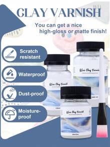 Stone Plastic Clay Brightener, Handmade DIY Gloss Oil Soft Clay Sealing Layer Glaze, Gloss Enhancement And Anti-Layer