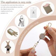 2 piezas hebilla de gancho con cordón retráctil, cuerda retráctil multifuncional para colgar bolsos, llaveros, simple y práctico, adecuado para usar a diario