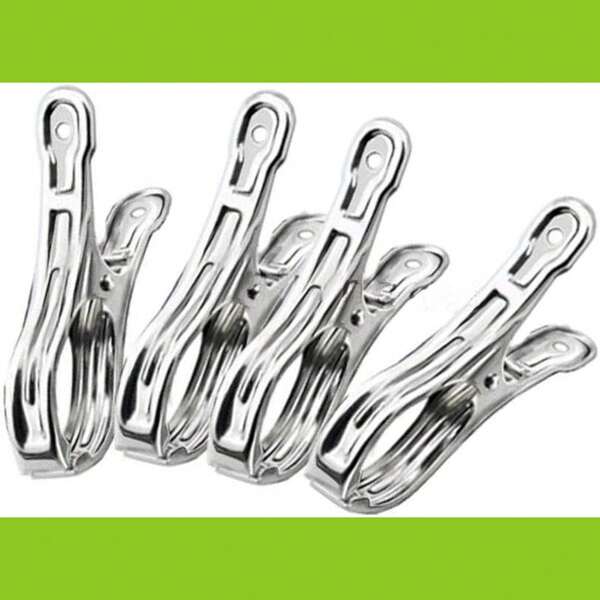 Metal ClothesPins,Row Cover Clips 20 Pack 3.5 Inch Stainless Steel Pool Towel Clips,Chair Clips For Beach Towels,Garden Clips,Greenhouse Clamps:Quilts, Blankets From Blow Away Or Decline