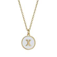 Initial Opal Letter Necklace Jewelry Gifts For Women, Gold Plated Alphabet Opal Pendant Necklace Round Disc Initial Necklace Engraved Letter Necklace With Adjustable Chain Pendant Enhancers For Women And Girls Fashion Style Jewelry