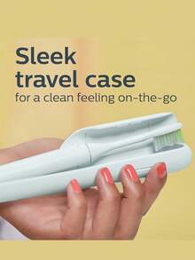 PHILIPS 飞利浦 HY1100 电动牙刷 - 深层清洁，2 分钟定时器，8 个刷头，智能压力传感器，AAA 电池版本，男女便携式旅行牙刷 - 彩色 - 查看 4