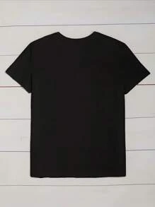 Protest Letter Pattern Print T-Shirt Casual Crew Neck Short Sleeve Top Spring Summer Casual Fashion Women's Top T-Shirt