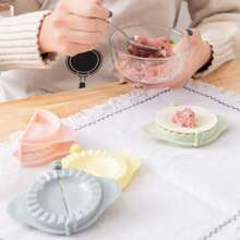 1 pieza Molde grande de plástico rojo para empanadillas, molde de presión para pastelería, apto para herramientas de horneado