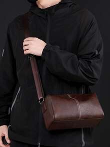 1pc Fashionable Shoulder Bag, Large Capacity, Adjustable Strap, Suitable For Business, Casual & Travel - Multicolor - View 2