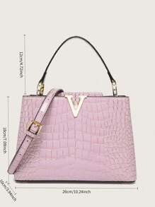 Bolsa feminina de luxo com grande capacidade, bolsa, textura de pedra de alta qualidade com relevo de crocodilo, bolsa de ombro versátil da moda 2025, bolsa de grande capacidade, bolsa retrô casual estilo urbano, bolsa carteiro minimalista brilhante de alta qualidade, bolsa transversal de verão, nova bolsa de mãe clássica de alta qualidade