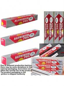 1 Roll-Thickened Aluminum Foil Roll 30x100cm, Multi-Purpose Barbecue Aluminum Foil, Outdoor Barbecue, Air Fryer, Oven Special Non-Stick Aluminum Foil, Perfect For Home, Restaurant, Outdoor Party, Outdoor Barbecue Baking, High Temperature Resistant, Anti-Oil, Easy To Carry, Keep Fresh, Lock Moisture