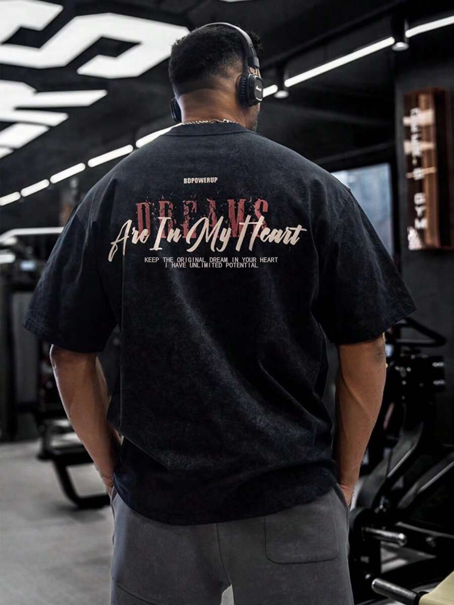 Casual Short Sleeve Tee, For Going Out, For Friends,Classic Ribbed Cuffs, Long-Lasting Fit And Comfortable, Suitable For Daily Wear, Outdoor Travel Men's Sweatshirt, Spring And Summer Men's Tops