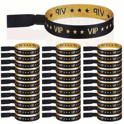 (50 Stücke) Veranstaltungs-Armbänder, Ticket-Armbänder, Party-Zubehör-Armbänder, Musik-Festival-Armbänder, bunte Schleifen-Armbänder, geeignet für Konzerte, Konferenzen und Identifikations-Armbänder