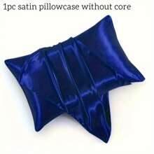 1 pieza Funda de almohada de satén, funda de almohada de seda para el cabello y la piel, lujosa y sedosa, ultra suave y transpirable, sin relleno, fundas de cojín lavables a máquina para decoración del hogar, decoración del dormitorio