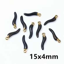 5pcs Enamel Chili Pepper Charms Pendant Multi Colors For DIY Jewelry Making Earrings Necklace Pendants Accessories Findings