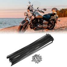 Bicycle Spokes Steel Bike Spoke With Nipples For Most Bicycle - 黑色 222mm 13G 40件鋼 - 查看 2