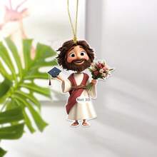 3 pièces 1 pièce Accessoires de voiture à suspendre en acrylique plat 2D, décorations ornements, petit pendentif, pour la saison de remise des diplômes, victoire à l'aube, cadeau de remise des diplômes