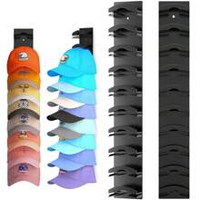 1/2pcs Hat Organizer For Baseball Caps Black/White Modern Simple Baseball Cap Organizer Wall-Mounted Bedroom Wardrobe Clothes And Hood Storage Rack, Gender Reveal Party, Perfect For Birthdays, Weddings, Parties, The Perfect Gift For Colleagues, Friends, And Family, Back To School