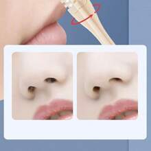 1pc Rotary Nose Hair Trimmer, Portable Dual Head Rotary Nose Hair Trimmer