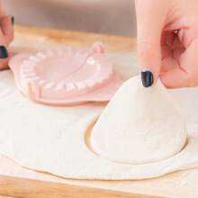 1 pieza Molde grande de plástico rojo para empanadillas, molde de presión para pastelería, apto para herramientas de horneado