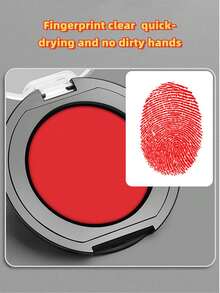 1个迷你指纹印泥，免水速干手印泥，办公用品，便携式办公商务透明印泥，适用于文件、发票、证书、会计等。