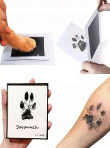 Pet Pawprint Kit For Dog & Cat, Dog Paw Print Pad Kit, Clean Touch Ink Pad For Pets,Inkless Hand And Footprint Kit - Ink Pad For Pet Hand And Footprints - Dog Paw Print Kit,Dog Nose Print Kit