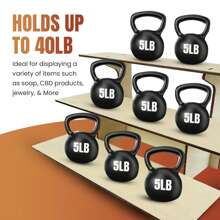 Upgraded Portable 3-Tier Wooden Display Rack, Freestanding Desktop Display Shelf, Suitable For Handicrafts, Farmers Market Stall, Cups, Small Decorations. Retail Display Stand - 2 Color Options