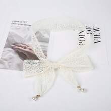 Ceinture de taille en dentelle pour femmes, chaîne de taille de style coréen avec décoration de perles, mode polyvalente, ceinture de robe d'été