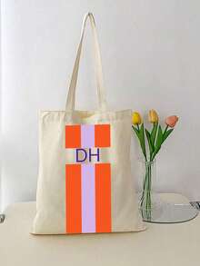 Customized Letters And Names Cosmetic Bag,Makeup Bag,Personalized Letter Toilet Bag,Personalized Gift Bag, Large Capacity, Portable Work Bag,Custom Large Capacity Handheld Cosmetic Bag,For Makeup And Bathroom Essentials Makeup Brushes Storage, For Women And Men, Suitable For Shopping Teachers, Great For School - Multicolor - View 5