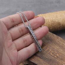 Never Fade Norse Mythology Symbols Necklaces Talisman Men Vikings Runes Vegvisir Amulet Pendant Antique Steel Jewelry - Silvery - View 5