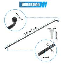 Bicycle Spokes Metal Bike Spoke With Nipples For Most Bicycle - Black, Silver Tone 125mm 14G 36Pcs Metal - View 3