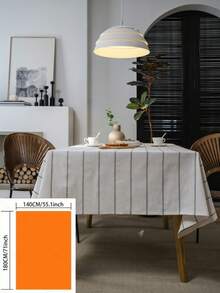 黑色条纹简约装饰桌布、长方形厨房装饰餐桌布、咖啡桌/电视柜装饰布、家用派对餐桌装饰布、户外野餐垫 - 彩色 - 查看 14