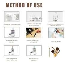 Limpiador eléctrico de brochas de maquillaje alimentado por USB - Secado rápido, automático, portátil, diseño de doble modo para una limpieza y secado eficientes, regalo ideal para vacaciones, limpiador portátil de brochas | Estética moderna | Limpiador de doble modo, limpieza de brochas