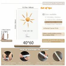 1set Of 3pcs You Are The Sun, The Moon, And All My Stars Wall Art - Printable Wall Art For New Baby Nursery Decor, Classroom, Early Education Class Decoration, Self-Adhesive Art Decal Baby Shower Family Decorations Gifts, Sun Canvas Print, Daycare Poster, Classroom Decoration Play Area Sign, Frameless, Modern Canvas Wall Art, Posters For Room, Room Decoration Stuff, Home Decor ,Room Decor Aesthetic, Western Decor - Multicolor - View 12