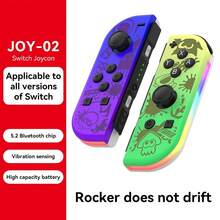 6轴无线Joy-Con游戏手柄，兼容Switch/Switch OLED，500mAh电池，带RGB灯光和双重震动，Switch游戏手柄 - 彩色 - 查看 19