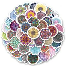 50 PIEZAS Pegatinas de mandala estilo vinilos estéticos para scrapbooking, diarios, paragolpes, monopatines, botellas de agua, dibujos animados, cascos de trabajo, automóviles y decoraciones