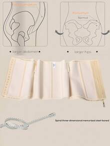 1pc Latex Waist Trainer Body Shape Corset Women's Sheath Flat Belly Shapewear Tummy Contorl Abdomen Girdles For Woman Molding Slimming Corset Reducing Body Shaper Fajas Underwear Belt