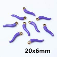 5pcs Enamel Chili Pepper Charms Pendant Multi Colors For DIY Jewelry Making Earrings Necklace Pendants Accessories Findings