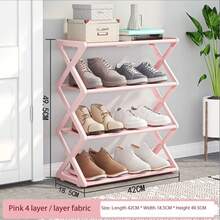 4-Tier Solid Wood Foldable Shoe Rack - Minimalist Home Entryway Organizer For Apartment/College Dorm, No Tools Needed, Durable Collapsible Footwear Storage Cabinet (Holds 10 Pairs) - Brown - View 11