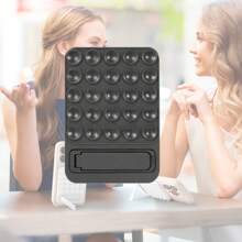 Soporte de teléfono móvil de silicona con ventosa doble cara, accesorio de teléfono móvil de manos libres, soporte para selfie y video, accesorio para teléfono y teléfono móvil Android, ventosa de silicona de fuerte adherencia adecuada para una variedad de escenarios utilizada para sostener el teléfono y evitar que se caiga, accesorios de selfie para teléfono móvil