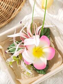 1个夏威夷芙蓉花发夹，侧夹沙滩配饰女士发卡发饰爪夹发夹，学习用品，发饰，头部配饰，发夹 - 彩色 - 查看 15