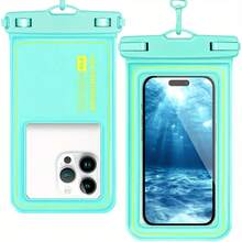 1pc Waterproof Phone Pouch, Touch Screen, For Swimming, Delivery Riders, Beach, Underwater Use, Sealed Water-Resistant Phone Bag - Multicolor - View 11