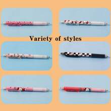 Sanrio 6pcs Sanrio Cartoon 0.55mm Ballpoint Pens With Hello Kitty, Kuromi, Melody Designs, Quick-Drying Ink, Children's Gift/Ballpoint Pen, School Supplies, Anime Cartoon Stationery, College Style Stationery, Hello Kitty Supplies>Children's Writing Tools, Kuromi Office Supplies