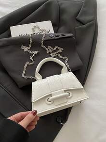 包包女士新款斜挎包高档小众设计包女2025新款时尚百搭单肩包 - 白色 - 查看 6