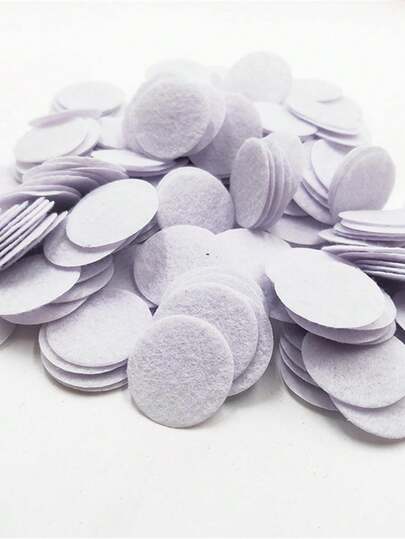 100 piezas 2,5mm tela de fieltro flor , redondo con fondo plano para DIY elaboración , blanco