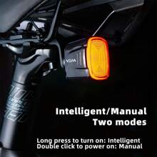 VXM Smart Brake Sensing Tail Light For Road & Mountain Bikes, High Brightness Non-Dazzling Safety Warning Light Riding Accessory