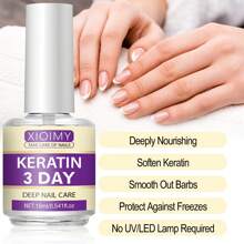 Xioimy 16ml Keratin + Vitamin Nail Strengthener Treatment, For Thin, Soft, Brittle & Easily Broken Nails, Prevents Nail Peeling And Splitting, Nail Care Product, Reinforces And Enhances Nail Shine