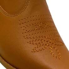 Women's Western Cowboy Boot Pointed Toe Mid-Calf 02.01 - 駝色 - 查看 8