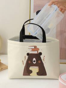 Animal Pattern Double-Sided Printing Portable Insulated Lunch Bag Large Capacity Ice Bag For Office School Travel - Multicolor - View 6