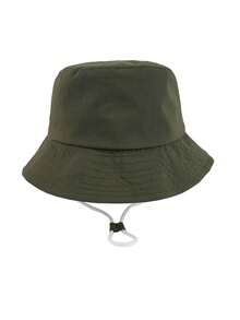 1 pezzo Cappello da pescatore per bambini, anti-UV, colore unito, adatto per attività all'aperto, parchi, spiagge, nuoto, cappelli da sole estivi