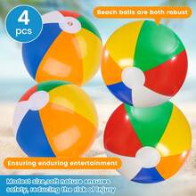 1pc Inflatable Beach Balls Pool Beach Balls For Beach Party Summer Vacation Swimming Party, Beach Essentials, Beach Accessories, Pool Float