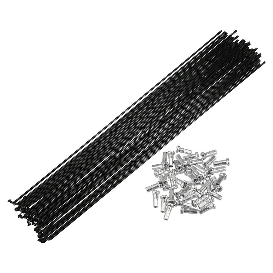 Bicycle Spokes Steel Bike Spoke With Nipples For Most Bicycle - 黑色 292mm 14G 40件鋼 - 查看 1