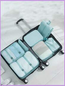 10-1piece Large-Capacity Travel Storage Set, Foldable Luggage Storage Bag, Multifunctional Travelling Organizer, Portable Packaging Cubes, Toiletries Bag, Makeup Bag, Clothing Bag, Fitness Bag, Inner Garment Bag, Compressed Shoe Bag, Handbag