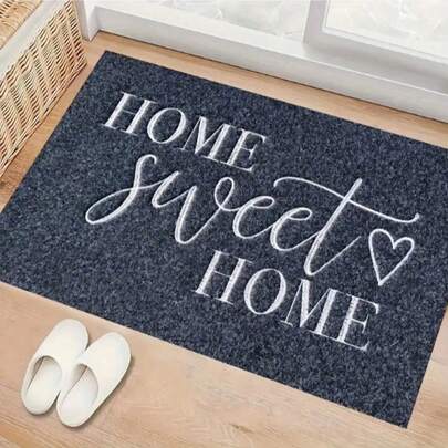 1 pieza Felpudo suave de felpa, Alfombra de bienvenida, Alfombra de entrada para el hogar, dormitorio, baño, cocina, alfombra decorativa, alfombra de piso lavable, adecuada para cocina, comedor, pasillo, dormitorio, fiesta, patio, decoración navideña